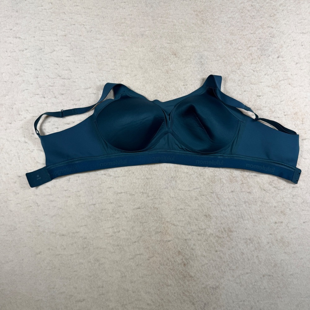 Lululemon Like a Cloud High Support Bra 34DD Teal Blue Adjustable Straps Yoga - Picture 3 of 5